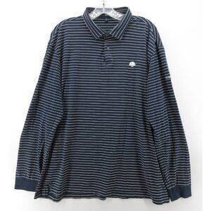 VINTAGE Dunhill Polo Shirt XL Links Golf Striped Club Preppy Logo Knit